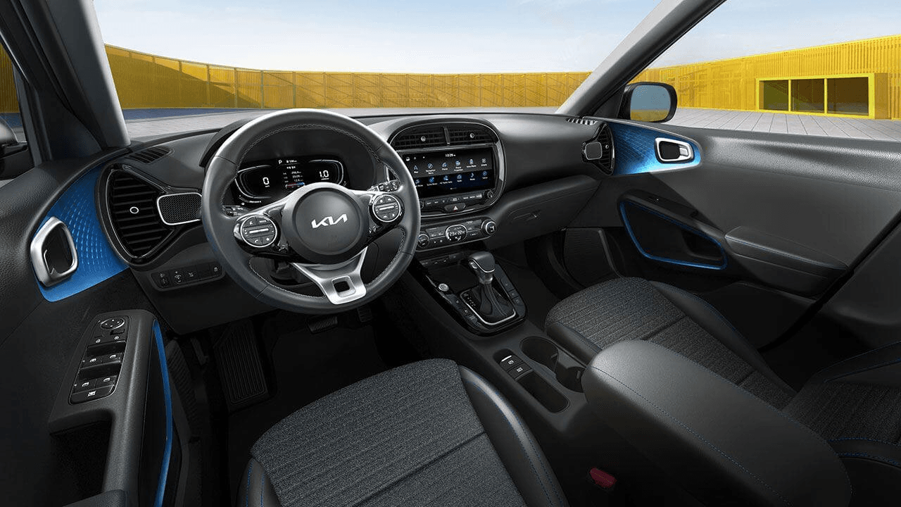 Technologies de pointe à l’intérieur du Kia Soul 2025.