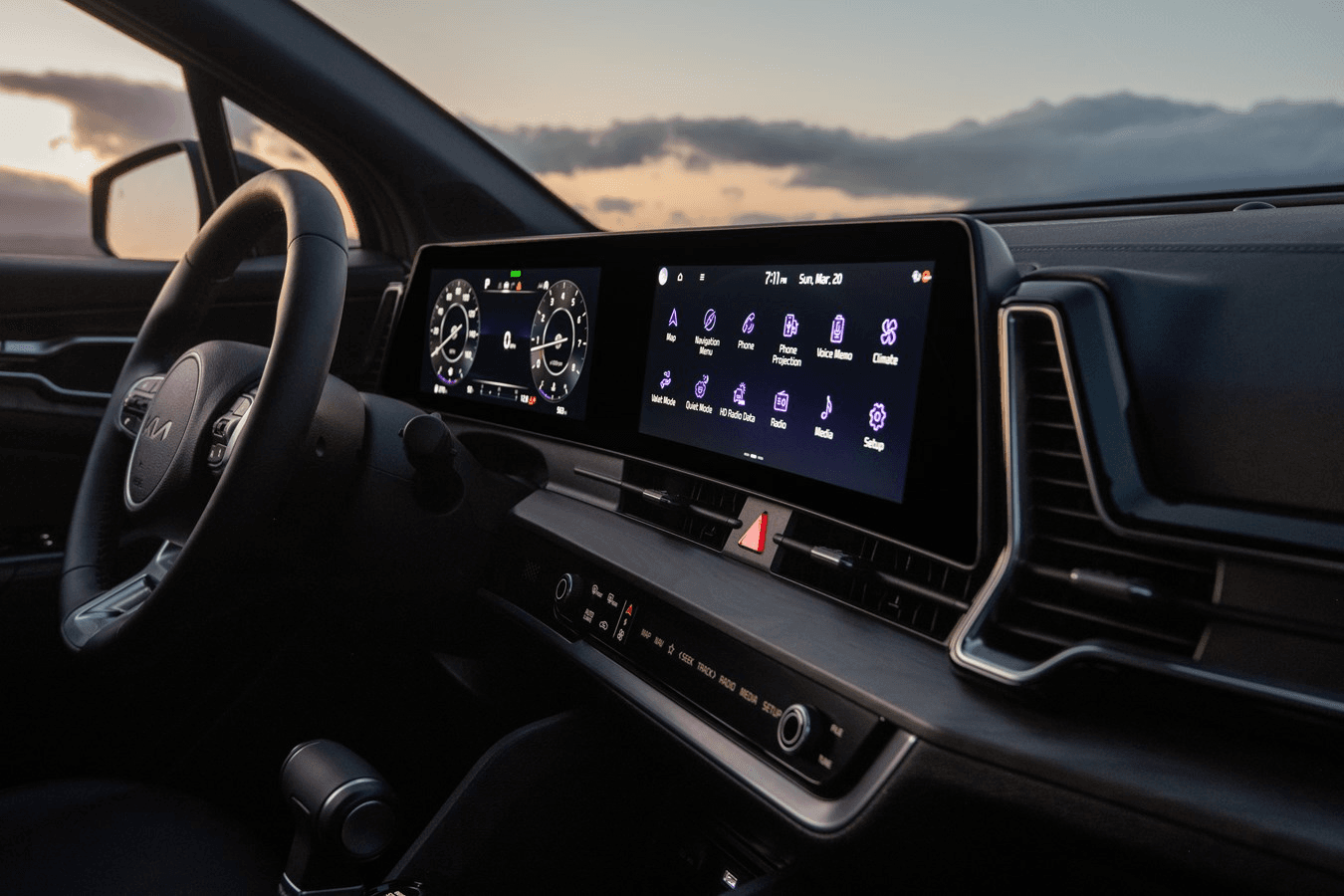 vaste écran numérique du Kia Sportage 2025.