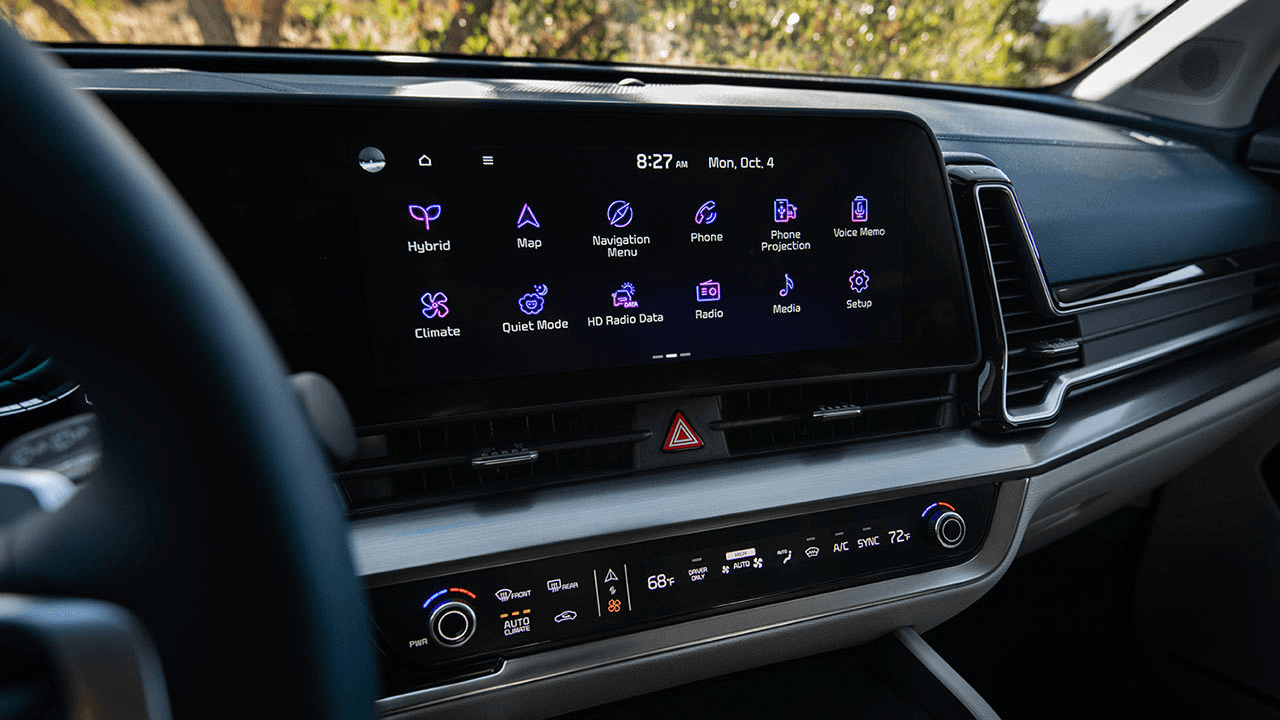 Écran numérique du Kia Sportage HEV/PHEV 2025.
